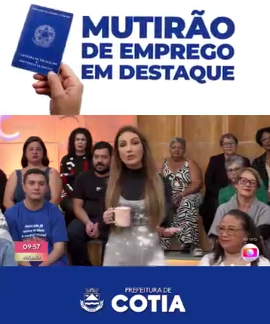 Mutirão do Emprego da Cidade de Cotia-SP, foi mais uma vez destaque na Rede Globo!